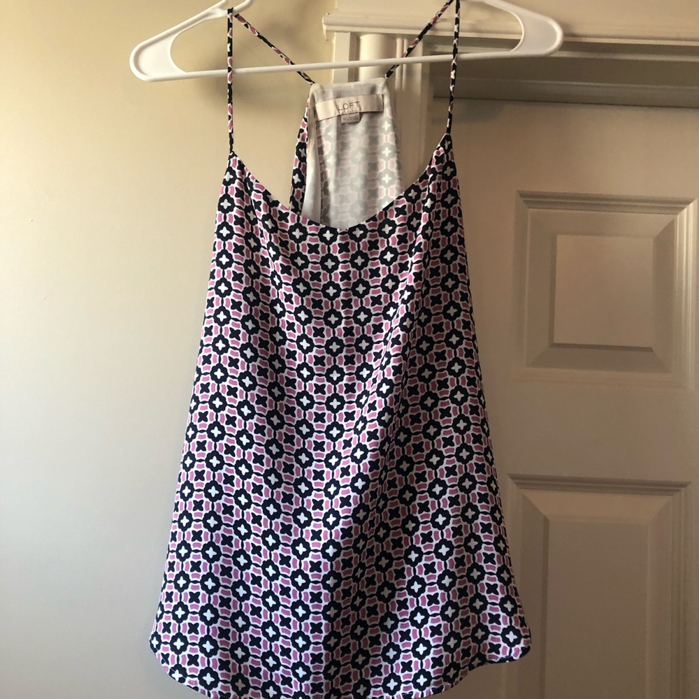 LOFT Silk pattern tank top